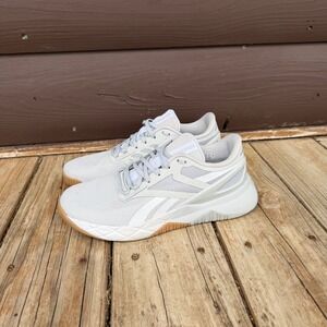 Reebok Nanoflex TR 8.5 White Grey Gum Sole Training Shoes GZ0251